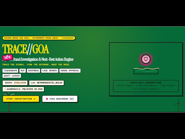 TRACE//GOA — Agentic Fraud Investigation & Next-Best Action | TigerGraph × HackerHouse Goa 2026
