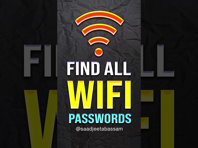 How To Find Wifi Password Using Cmd on Windows 10 / 11