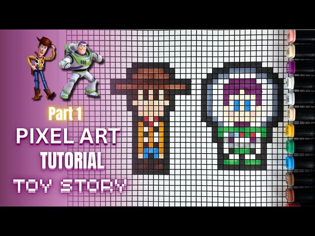 Pixel Art Tutorial: Drawing Buzz Lightyear Step by Step 🚀🎨