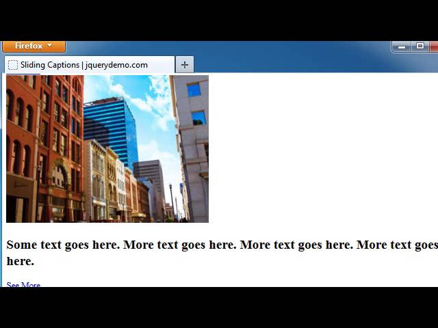 jQuery Animated Image Caption on Hover