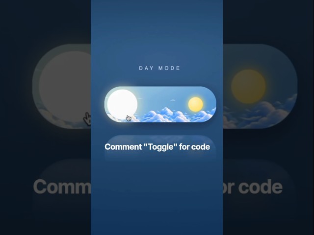 This Dark & Light Toggle Is 🔥 | HTML CSS #shorts 🔥 #trending 📈 #html 💻 #css3 💻 #viral 📈