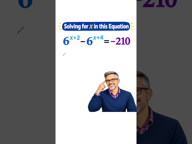 Can You Solve This Exponential Equation? 🤯 #MathTrick #Algebra #ExponentialEquations #MathChallenge