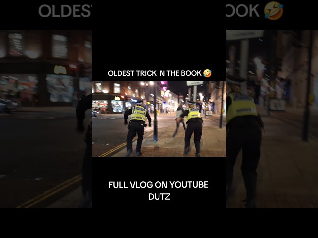 HE RAN FROM THE POLICE UK! #drama #police #nightlife @Amblerirlstreams