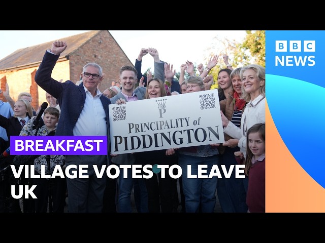 Oxfordshire village votes to leave UK over migrant housing plans | BBC Breakfast