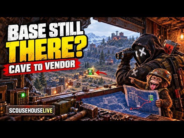 Is My Cave Still There? Building to the Vending Machine | Rust LIVE