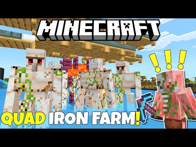 I Built A QUAD IRON FARM! (it exploded) Truly Bedrock Ep7 | Minecraft 1.21 Let's Play