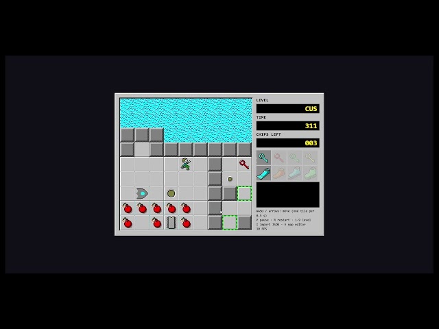 Chip's Challenge in HTML5 & JavaScript (Custom level design)