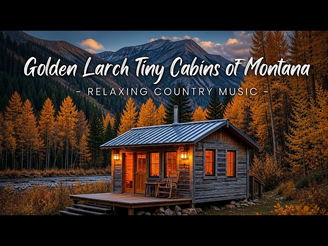 Golden Larch Tiny Cabins of Montana | Relaxing Country Music
