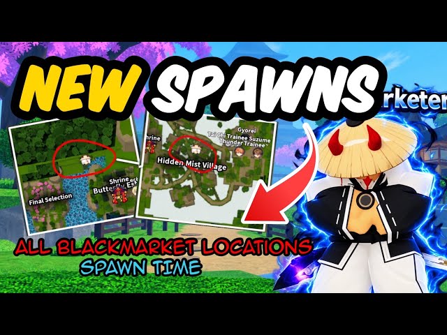 UPDATED BLACK MARKET SPAWN TIMES +  NEW LOCATIONS! FULL GUIDE | Project Slayers 2
