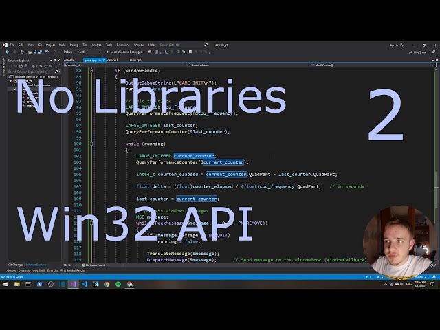 Win32 API Game Framework in C++ (Ep. 2 Main Loop & Window)