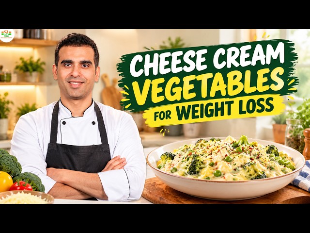 Cheese Cream Vegetables | Veg recipe | Fat loss | Indian weight loss diet Richa | Vegetarian Paneer