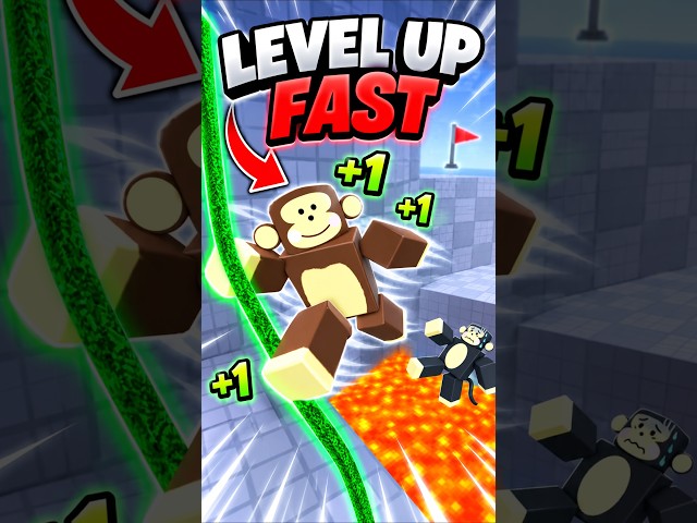 How to level up fast in speed monkey escape #roblox