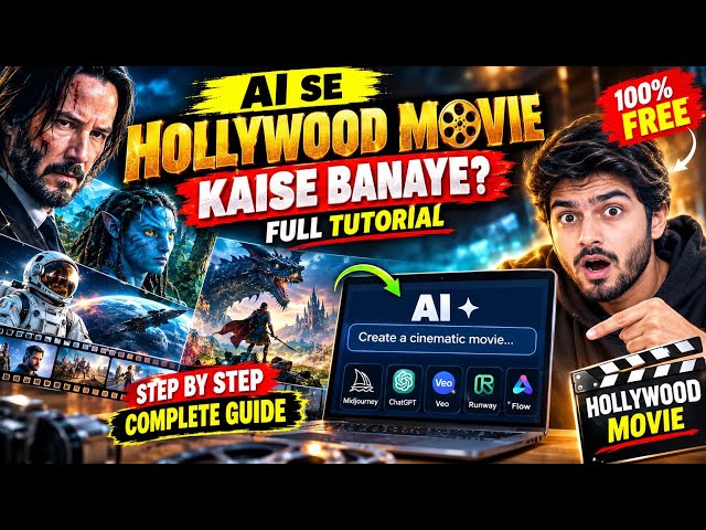 How to Make a Hollywood Movie with AI? | 100% FREE AI Movie Making Tutorial 2026