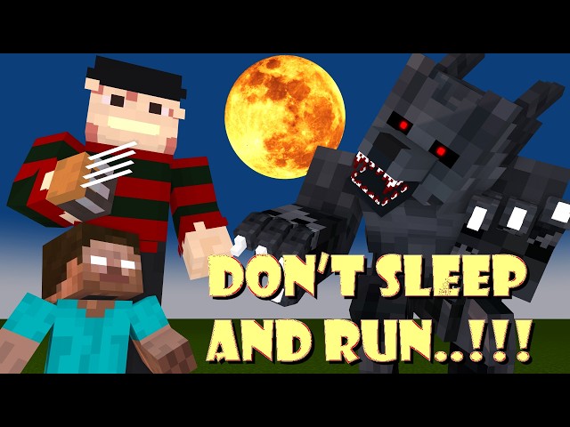 Horror Freddy Krueger and Werewolf Challenge - Minecraft Animation