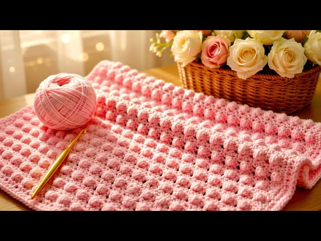 FANTASTIC!💚⚡️Very Simple and Beautiful Crochet pattern/ Crochet baby blanket