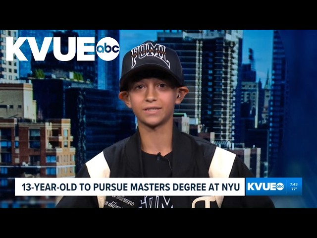 13-year-old accepted into master's degree program at New York University
