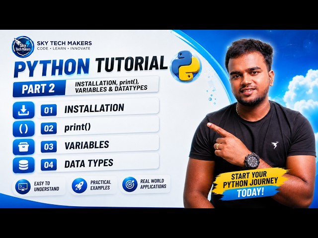 #02 Python for Beginners in Tamil | Variables & Data Types Explained #python #variables #datatypes