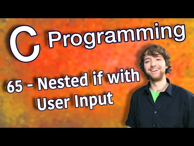 C Programming Tutorial 65 - Nested if with User Input