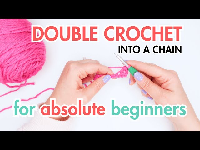 How To Double Crochet Into A Foundation Chain For Absolute Beginners | dc into ch step by step