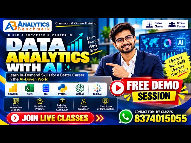 Data Analytics Course in Hyderabad |Data Analyst Training|Power BI + SQL+Python Gen AI - 8374015055