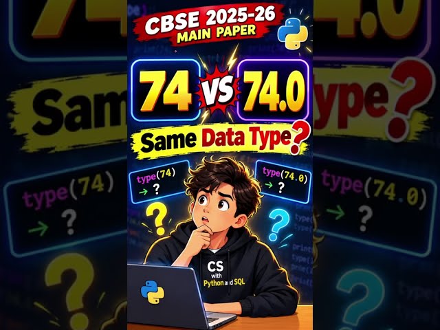 CBSE Python Trap 🚨 | 74 vs 74.0 | == vs is Explained
