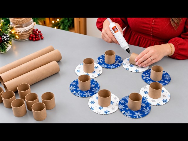 Who Knew Cardboard Rolls Could Look SO GOOD? 😍 Christmas DIY!