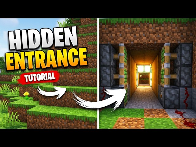 Minecraft: Secret Base Tutorial 🤫 | Easy to Make