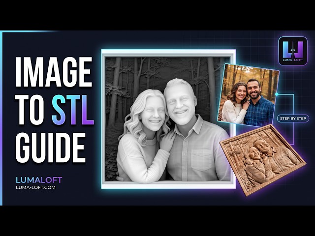 Turn any image to STL file ready for CNC carving and 3D printing | Complete Luma-Loft Tutorial