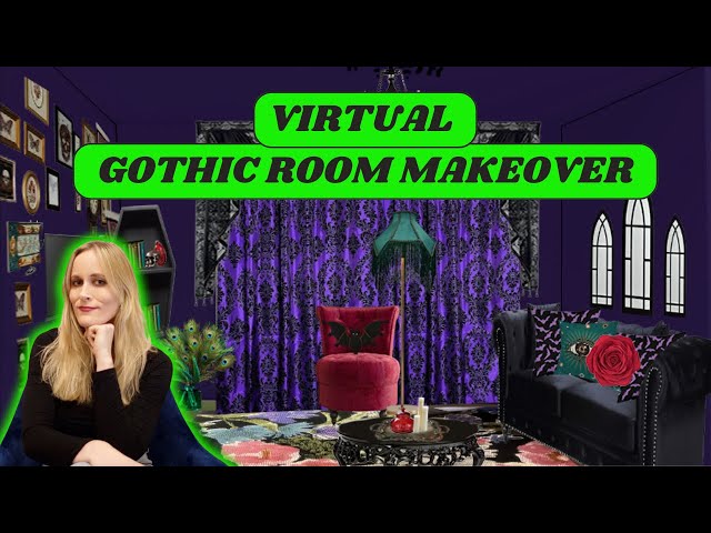 DESIGN DRAMA! Virtual Goth Living Room Makeover | Goth Decor