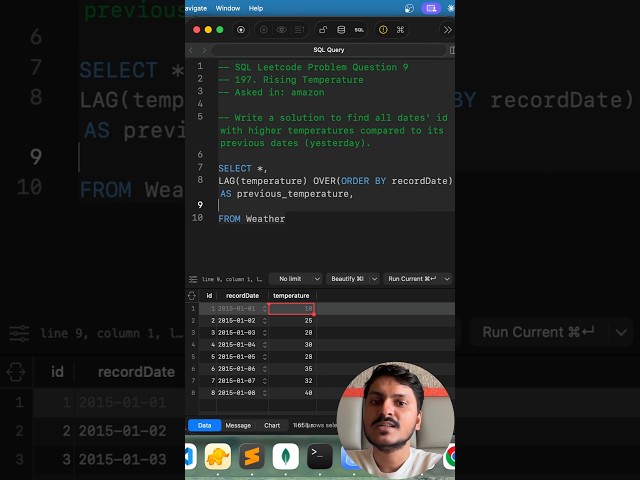 197. Rising Temperature | Mysql interview question #mysql #sql #leetcode #database