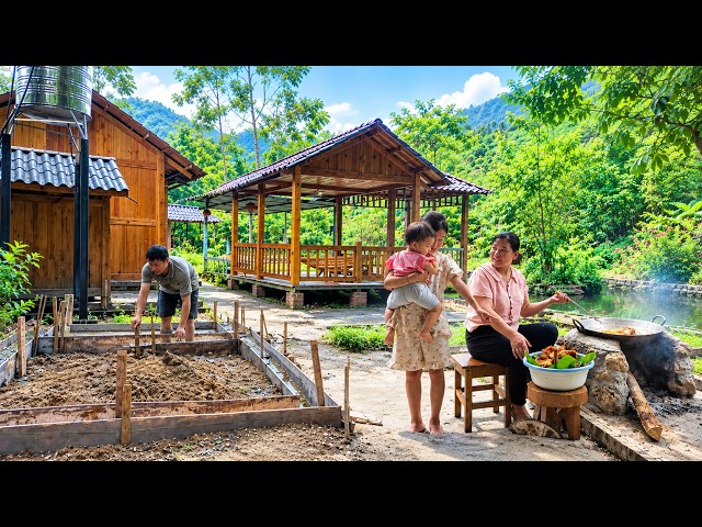 Forest Life: Dau Builds Sturdy Bath & Tu's Crispy Chicken Legs