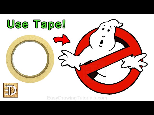 Use a Roll of Tape to Draw the Ghostbusters Logo Easily!