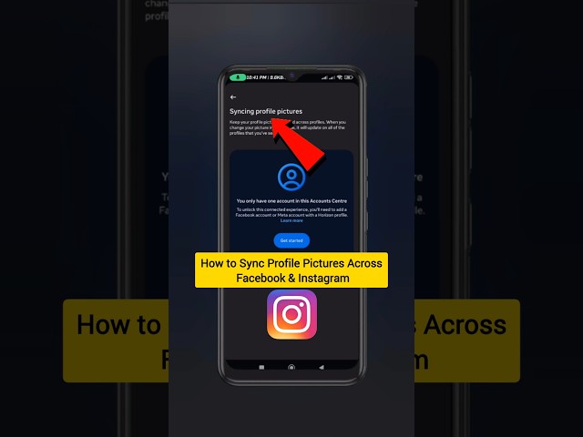 How to Sync Profile Pictures Across Facebook & Instagram | Meta Settings