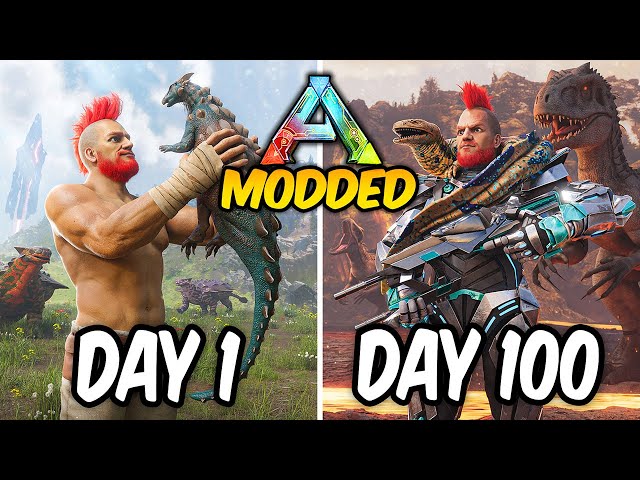 I Spent 100 Days in ARK Modded with New Dinosaurs... Here’s What Happened