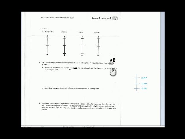 Grade 5 Module 1 Lesson 7 part 2 HW