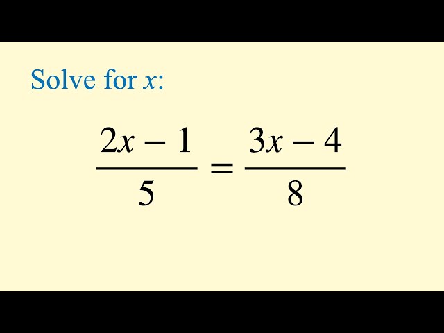 Equations with Fractions | GCSE Mathematics