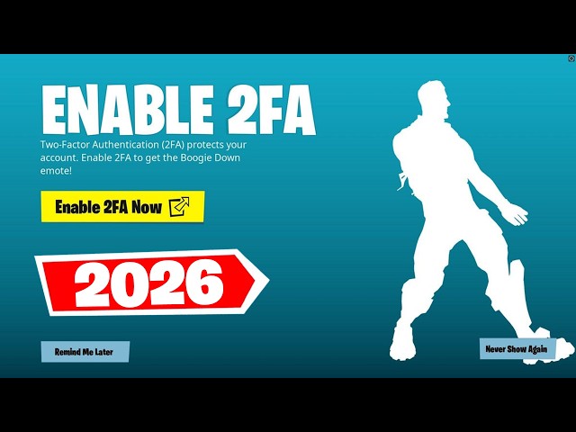 HOW TO ENABLE 2FA IN FORTNITE 2026! (EASY METHOD)