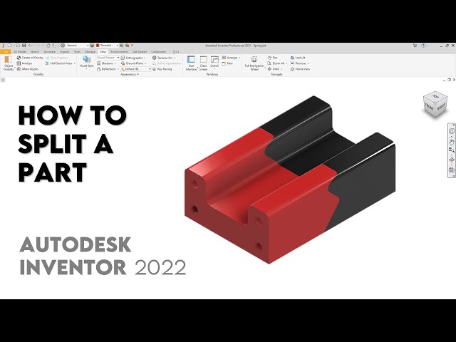 How to Split a Part | Autodesk Inventor 2022 | Basic Tutorial