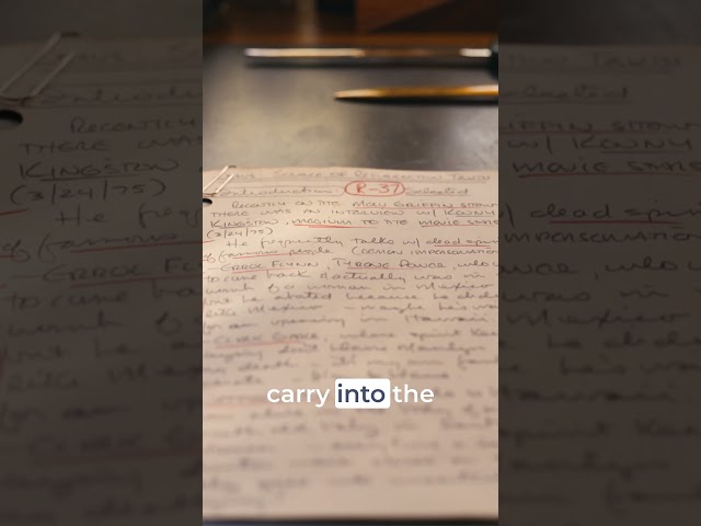 "Sermon notes are critical to me. And then the Holy Spirit goes from there."