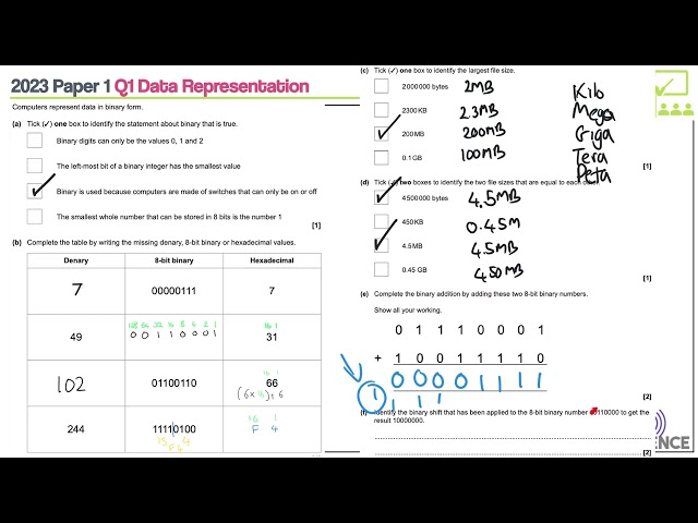 OCR GCSE Computer Science Paper 1 2023