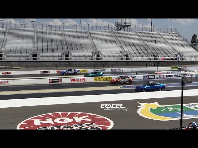 World's First 4 Wide Sport Compact Drag Race | HDay at ZMAX Dragway, NC 2015 | ERacer