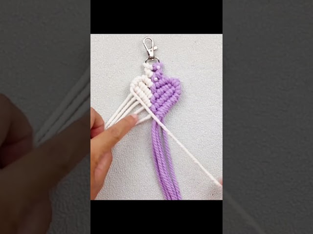 MACRAME LOVE KEYCHAIN