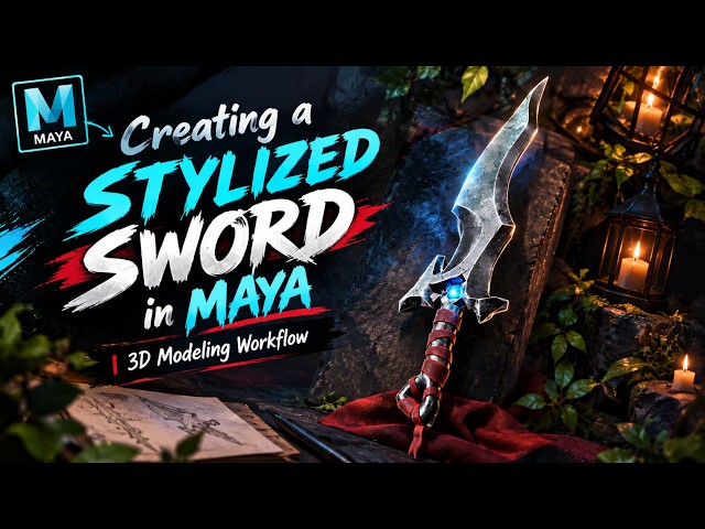 Creating a Stylized Sword in Maya | 3D Modeling Workflow Part-1