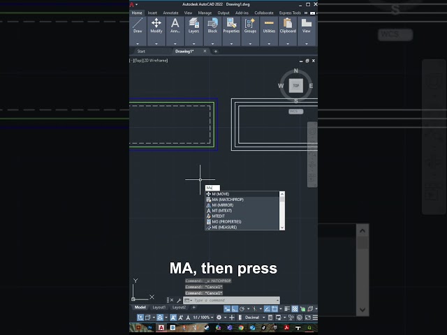 match command in AutoCAD #autocad #cadsoftware #architecture #tutorial