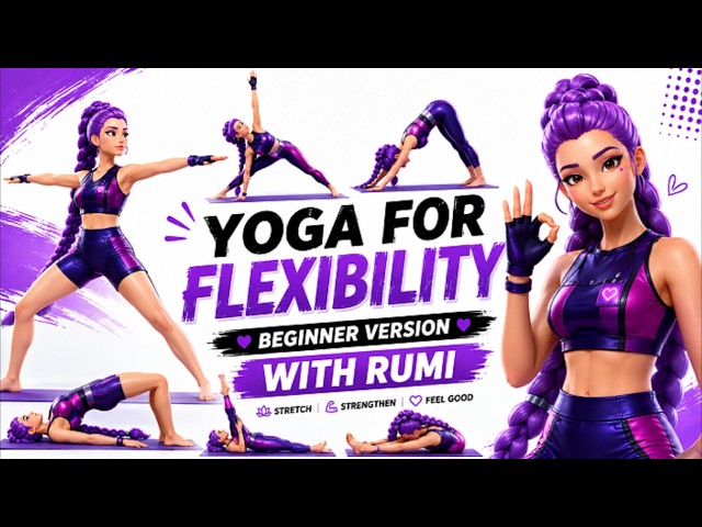 K-POP Yoga for Kids! 🌈 Easy Full Body Stretch with Rumi | Yoga For Beginners! | Yoga For Flexibility