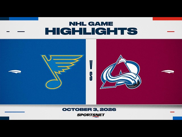 NHL Highlights | Blues vs. Avalanche - October 3, 2026