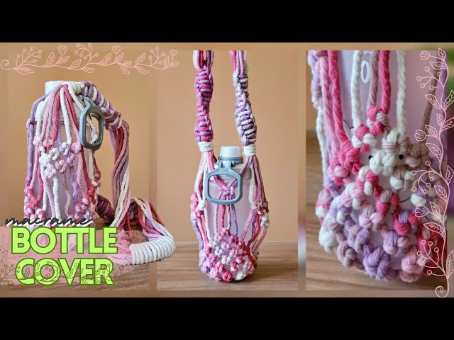 DIY Macrame Water Bottle Cover | Easy and beginner-friendly