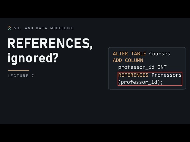 07. From diagram to tables | SQL and Data Modelling