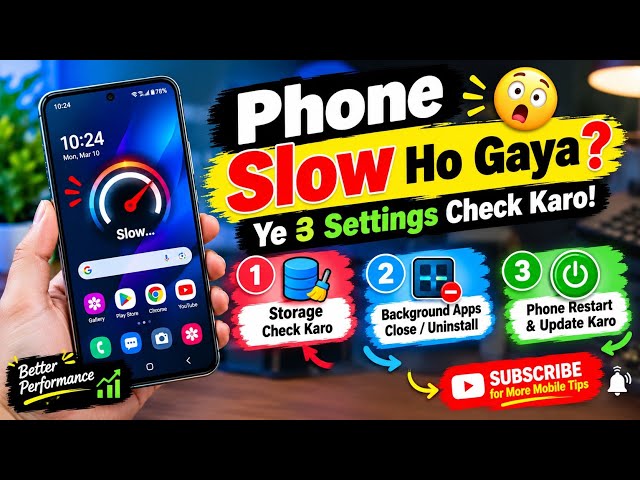 Phone Slow Ho Gaya? 😱 Ye 3 Settings Check Karo #AndroidTips #MobileTips #PhoneTricks #TechTips