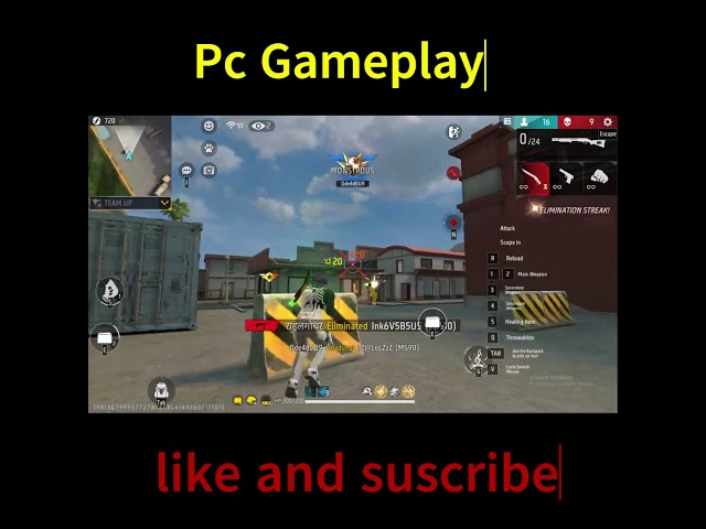free fire pc gampla #ytshorts  #shorts